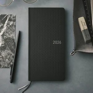 Paper Series Black Gingham Weeks Hardcover Book / Weekly Horizontal / ENG or JPN edition / Jan or Apr start / Mon start